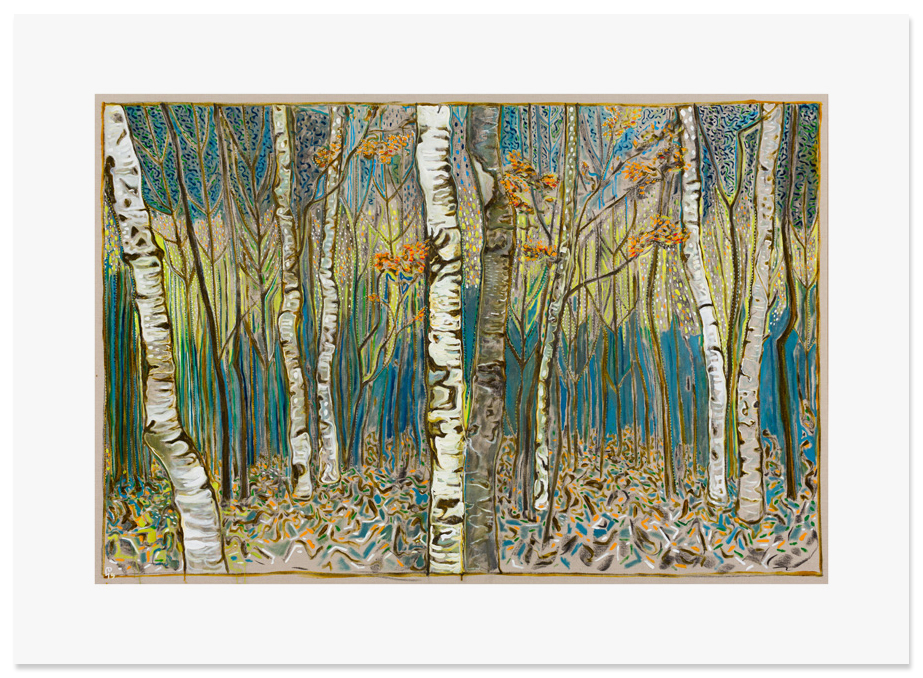 birch wood reproduction print