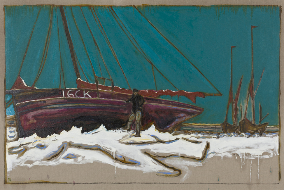 Frozen Estuary - Oyster Catcher, Caroline, 1947 (violet series)