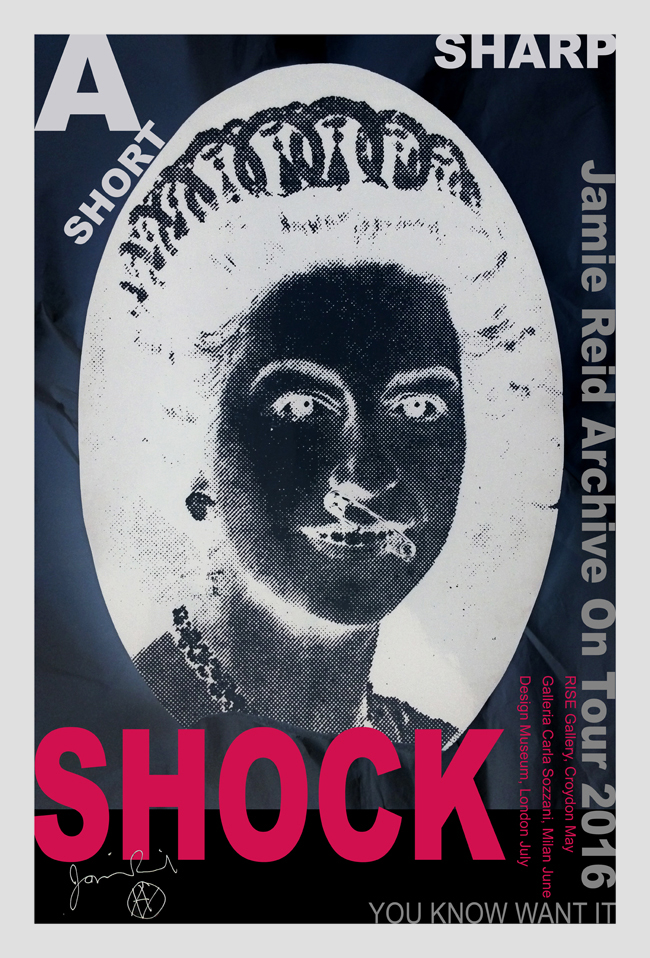 Jamie Reid A SHORT SHARP SHOCK Tour Poster