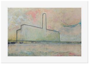 Power Station on the Thames reproduction print