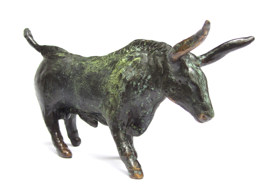 aurochs solid bronze sculpture