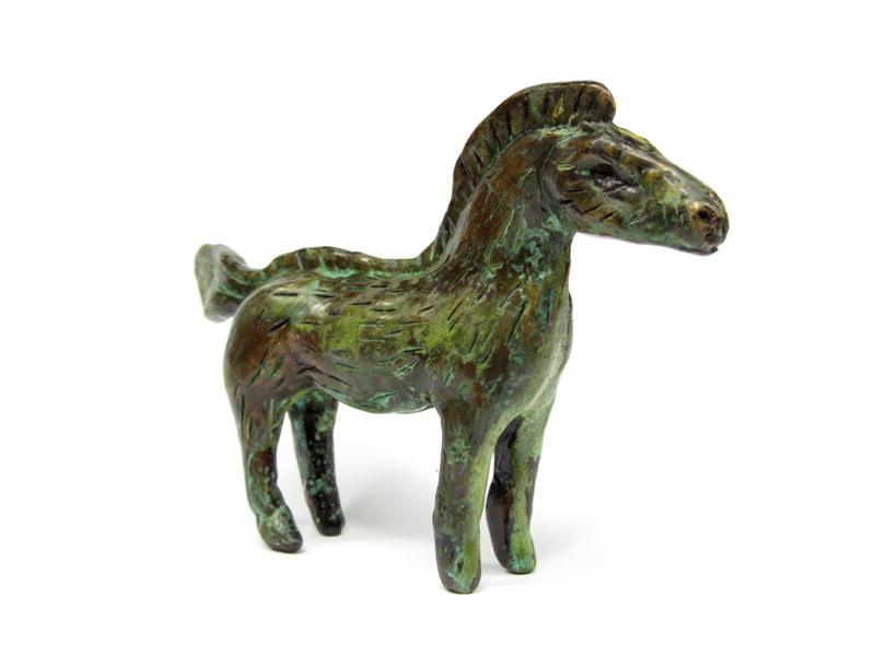 ice age horse solid bronze sculpture