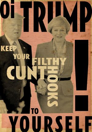 Billy Childish ART HATE USA & UK SPECIAL: Trump and May!