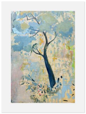 HARRY ADAMS Tree and Bird in Livia's Garden reproduction print