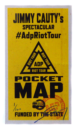 JIMMY CAUTY: AdpRiotTour Limited Edition Distressed POCKET MAP