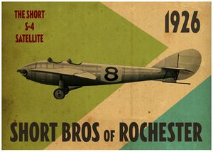 Short Brothers Limited Edition Commemorative Poster  The Short S-4 Satellite