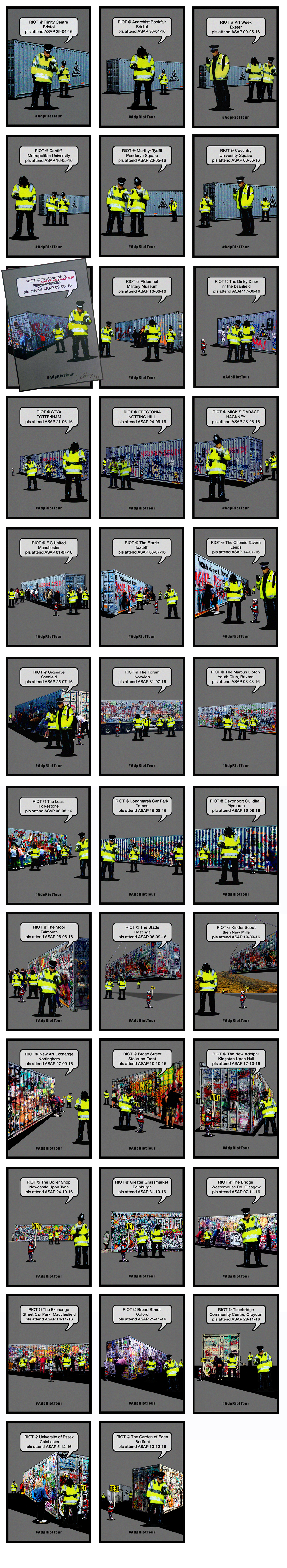 JIMMY CAUTY: AdpRiotTour  RIOT Site POSTER COLLECTION