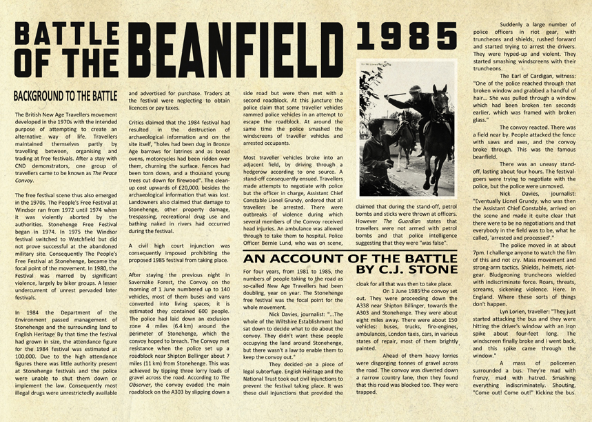 Click the image to read the BATTLE of the BEANFIELD pamphlet 