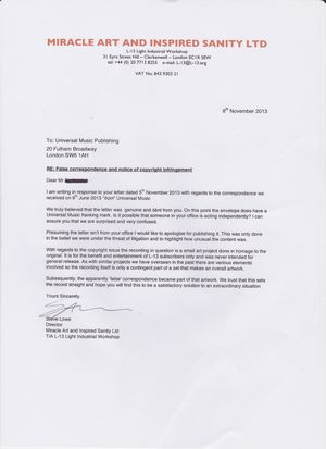 CTMF THATCHER'S CHILDREN Letter Our Response 