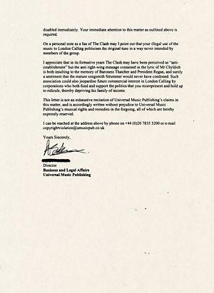 CTMF THATCHER'S CHILDREN Cease and Desist Letter PAGE 2