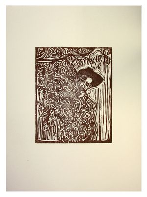 edge of the forest Woodcut Print