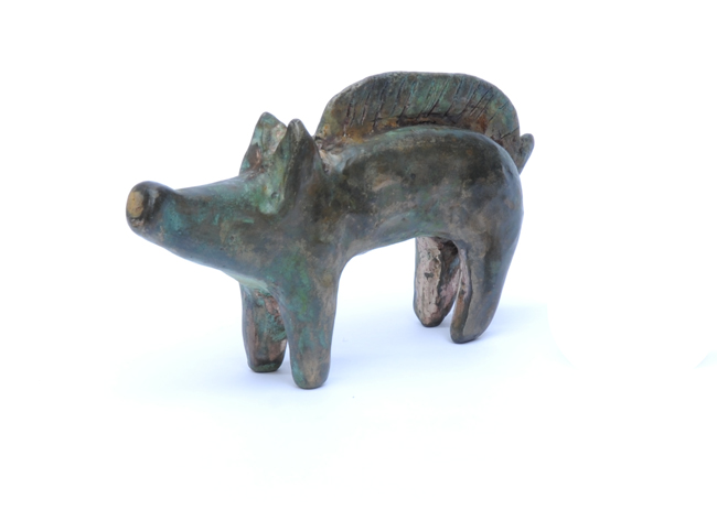 wild pig 2 bronze sculpture