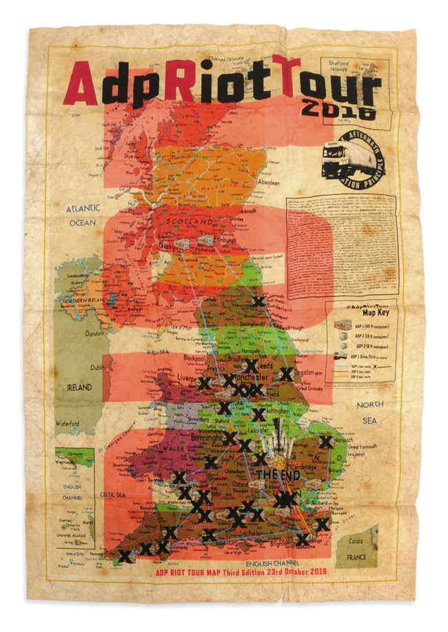 JIMMY CAUTY: AdpRiotTour Distressed Riot Map Third Edition