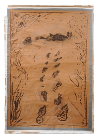 Robert Walser Lying Dead in the Snow with Footprints, 2010