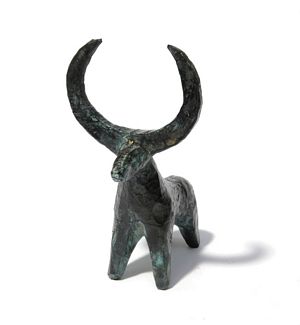 Aurochs II solid bronze sculpture